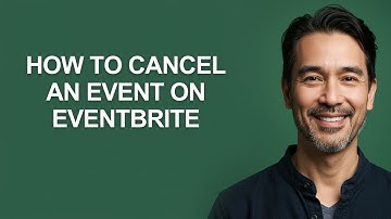 How To Cancel An Event On Eventbrite - KevinHowTo