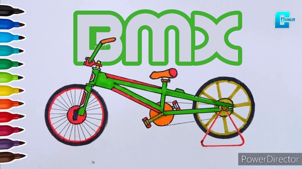 HOW TO DRAW A VINTAGE BMX BIKE || PAINTING A BMX BICYCLE - YouTube