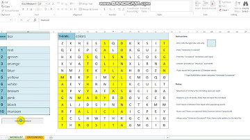 DIY Crossword using Excel