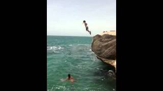 Bahamas cliff jump