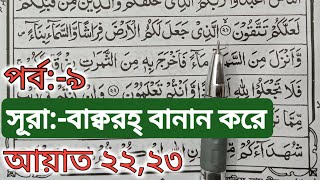 Surah Baqarah Spelling । EP 9 | Verses 22-23 । সূরা বাকারা বানান করে | আয়াত ২২-২৩মুফতী রবিউল ইসলাম