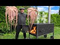 Fried a Sea Octopus on a Homemade Grill! Mediterranean Cuisine