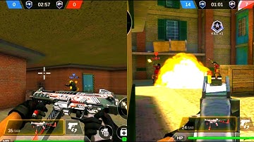 Strike Force Heroes: FPS 3D gameplay android | 4 vs 4 | TEAM : MAP - 1 | STAR Tasfi King