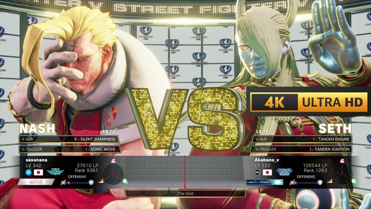 sasanana (NASH) VS Akabane_v (SETH) in SFV CE 🔥 | 4K 60Fps Gameplay
