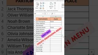 Create Drop Down Menu In Seconds In Excel #excel #excelhacks #exceltips