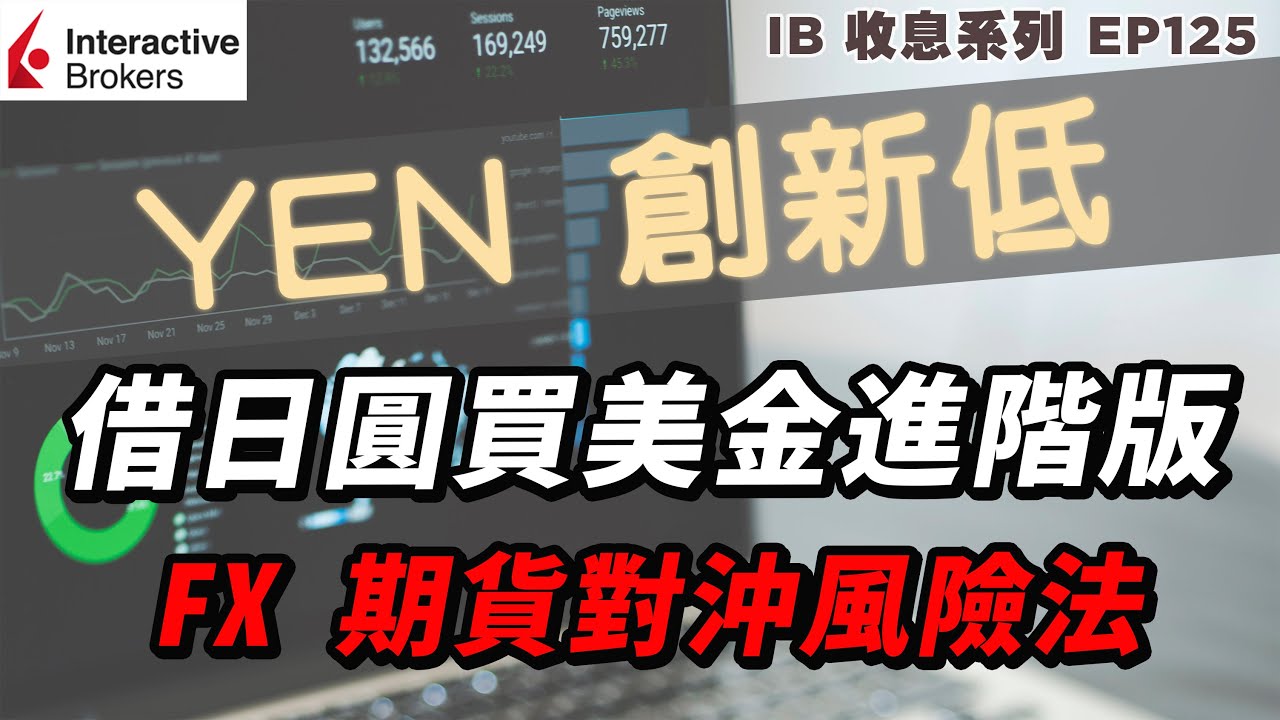 IB收息投資💹 Yen創新低 借日圓買美金套息進階版 FX期貨對沖風險法 | 投資 2023 | 投資組合 | EP125
