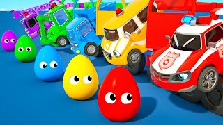 Bingo Song - Colorful eggs playing with colorful cars - Baby Nursery Rhymes & Kids Songs by SquareWheels TV 16,914 views 1 month ago 4 minutes, 27 seconds