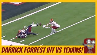 🎥 WSH Safety Darrick Forrest INTERCEPTION in Texans Win off Benjamin St-Juste Deflection! ⚡