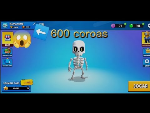 finalmente consegui minhas 600 coroas no - STUMBLE GUYS