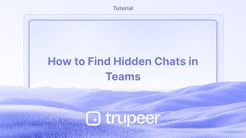 How to find hidden chats in Teams