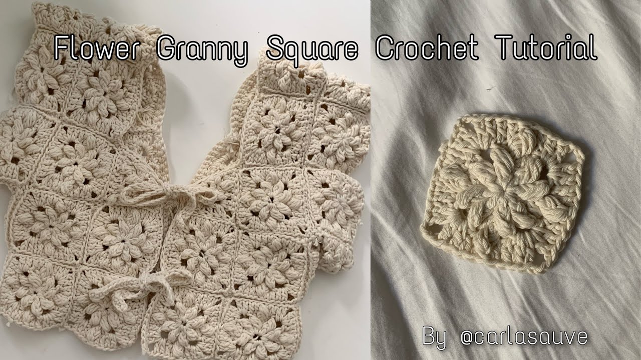 Flower Granny Square Crochet Tutorial