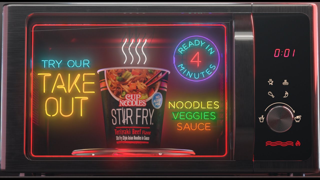 CUP NOODLES STIR FRY | Microwaveable - YouTube