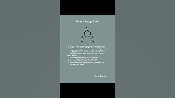 Short Introduction to an algorithm "Merge Sort" #coding #gitworkflow #programming