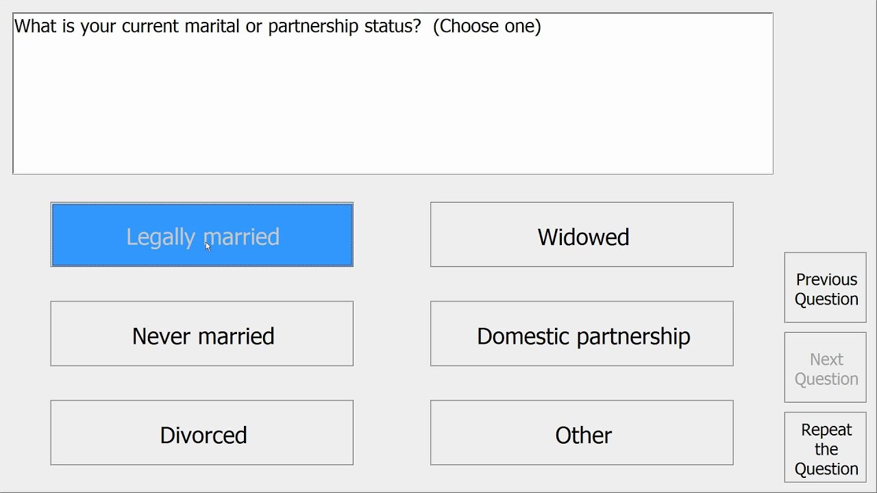 QDS ACASI #2: Survey Demonstration with AT&T Natural Voices