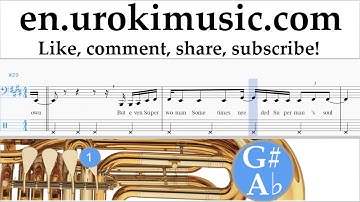 Tuba lessons Sia - Helium Sheet Music Tutorial Part#2 um-i352