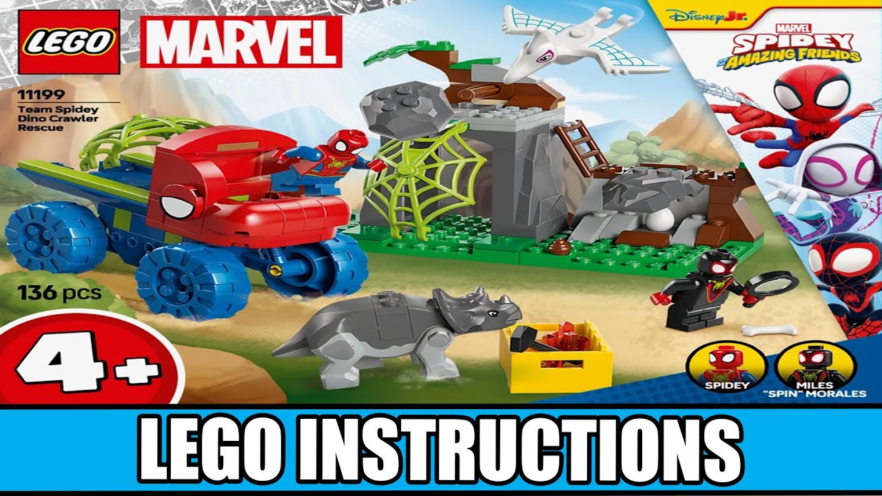 LEGO Instructions - Marvel - 11199 - Team Spidey Dino Crawler Rescue ...