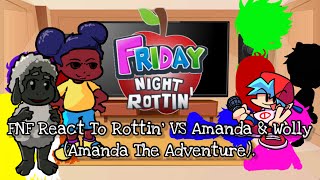Fnf React To Rottin Vs Amanda U0026 Wooly amanda The Adventureelenayt