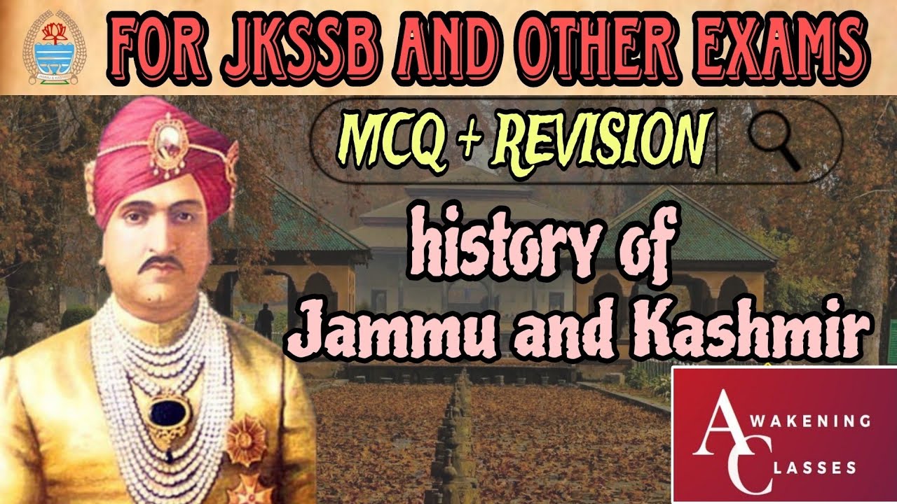 HISTORY OF J&K| PANCHAYAT SECRETARY|VLW|JKSSB|JKSSB EXAMS|