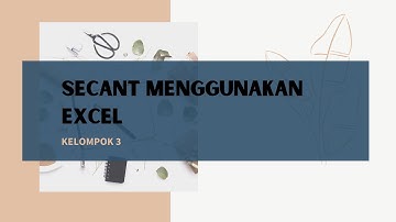 (85) 5.1.1 | sin x = 3x - 2, iterasi Secant menggunakan Ms Excel