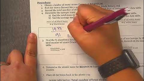 Beanium Lab - Average Atomic Mass