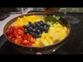 Easy Fresh Fruit Salad with Honey Lemon Dressing 🍍🍓#shorts