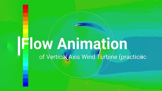 Satisfying Flow Animation of Vertical Axis Wind Turbine (ANSYS)
