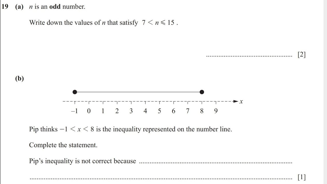 IGCSE Maths 0580 | Inequalities on Number Line 🔥 Odd Numbers & Common Mistakes | Core Exam Question