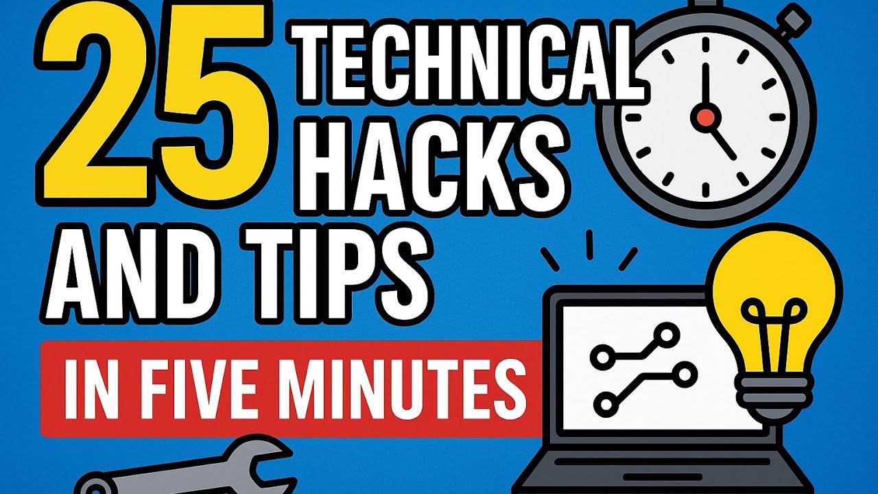 25 technical hacks and tricks in five minutes - YouTube