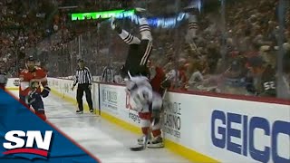 Radko Gudas Sends Kirby Dach Flying With Mive Hip Check