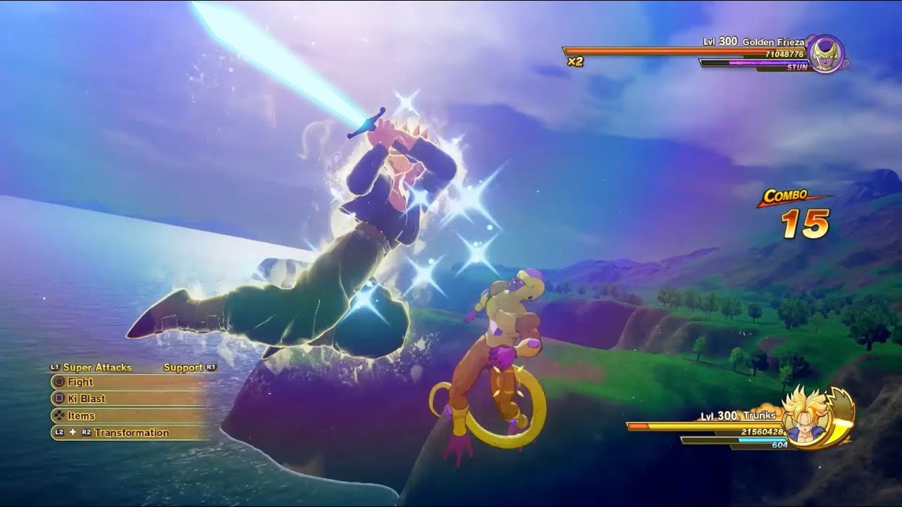 DBZ Kakarot DLC 2 Part 69 Level 300 Trunks VS Golden Frieza Super