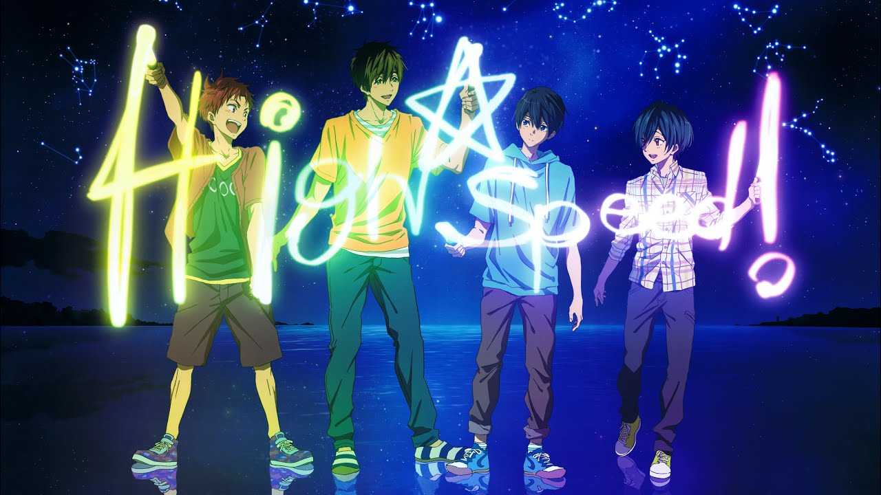 OLDCODEX - Aching Horns Lyrics Video [Kan/Rom/Chi] High☆Speed! Movie: Free! Starting Days Theme