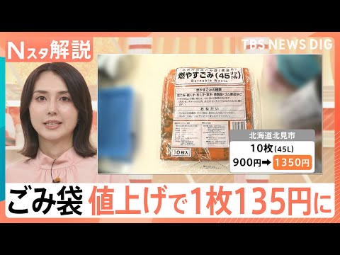 ごみ袋値上げで1枚135円に「何のために働いているのか」有料化でごみ削減日本一の市も…「生ごみ処理機」に補助金制度も【Nスタ解説】｜TBS NEWS DIG