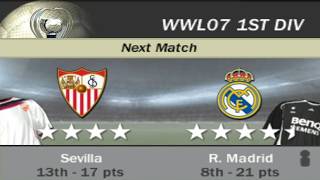 FIFA 07 | WWL 07 1st Division Week 15+3 Match 3 - Sevilla vs R. Madrid [AI vs AI]