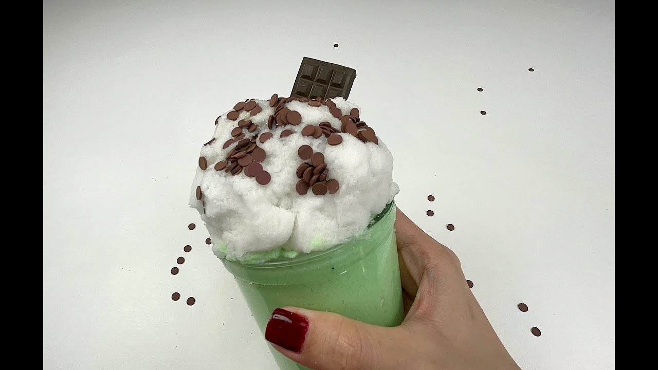 ASMR Slime | Mint chocolate chip slime | Cloud slime | Cloud butter slime video #8