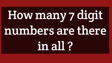 How many 7-digit numbers are there in all ? class 6 ex1maths rs agrawal
