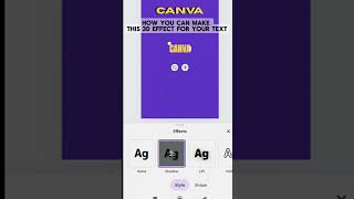 3D Effect on text in CANVA..