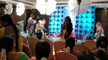 Introduction at birthday party Senior Female Emcee Nandhini Aravindan Contact 8610257395