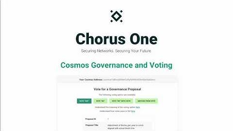 An Overview of Cosmos Governance: the Process, an Exemplary Proposal, and How to Vote