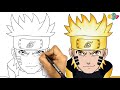 رسم ناروتو من انمي ناروتو | كيف ترسم ناروتو | drawing naruto | how to draw naruto