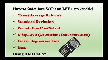 How to Find Means and Standard Deviations of Two Variables Using BAII Plus?