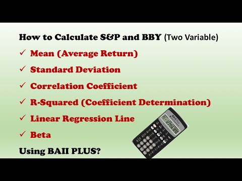 How to Find Means and Standard Deviations of Two Variables Using BAII Plus?