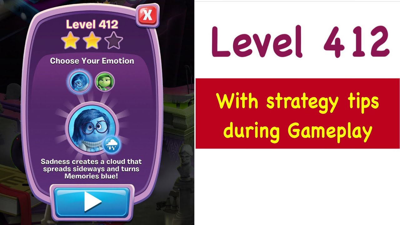 Inside Out Thought Bubbles Level 412 Tips and Strategy Gameplay Walkthrough