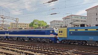 【铁路随拍(China Railway)】4+4+3！石太直通列车回送成贵SS3B-6016！C70C焦炭敞车&地方自备KM70 南同蒲线/石太线榆次站的整天(三)