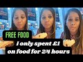 I only spent £1 on food for 24hours | I ate FREE food | Eating food from my rewards | Part 1
