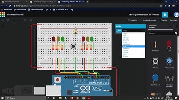 Arduino; programar dos semáforos y un pulsador