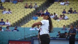 Naomi Osaka at Dodger Stadium