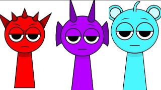Sprunki/ Raddy vs Durple vs Sky /