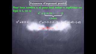 Puissance Dexposant Positif