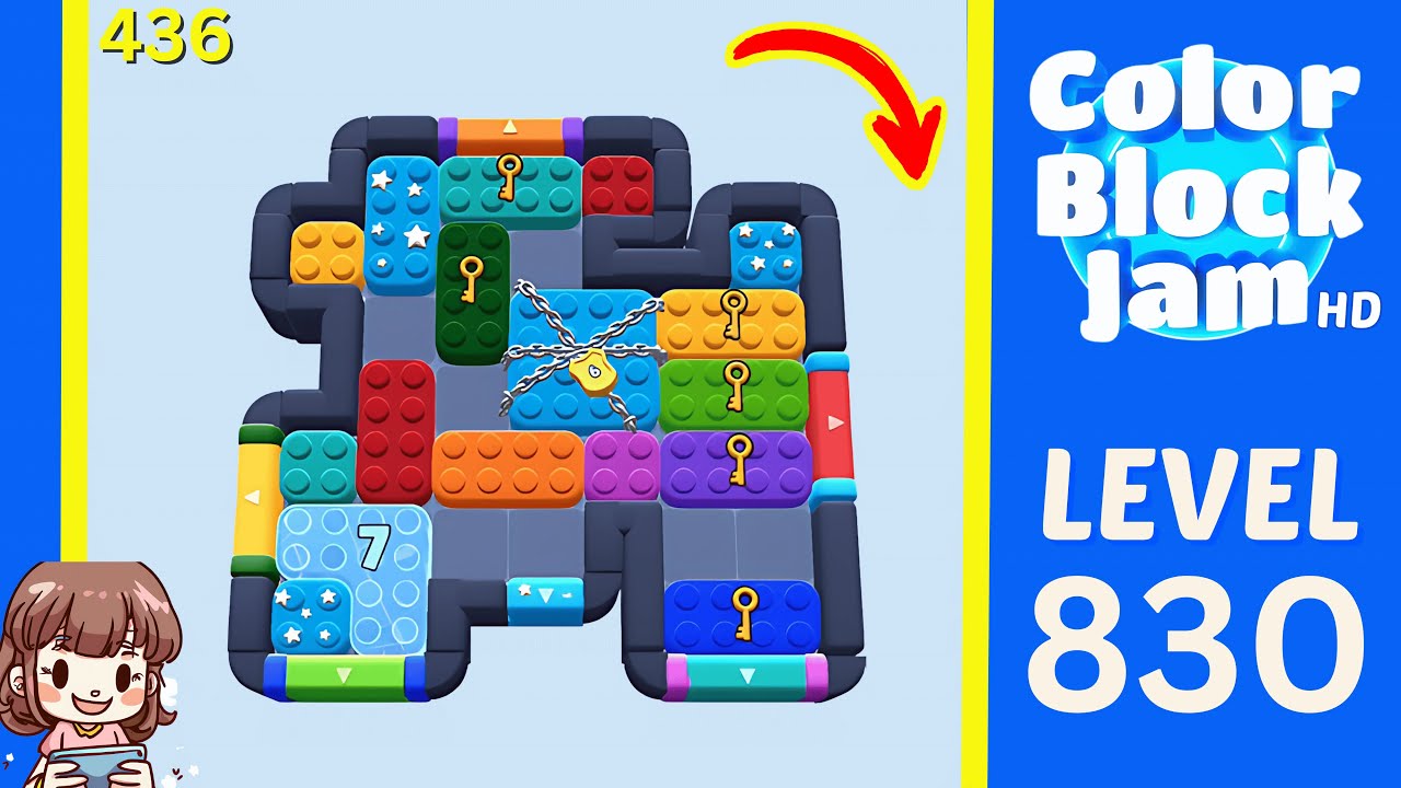 Color Block Jam Level 436 (830) Solution Walkthrough - YouTube
