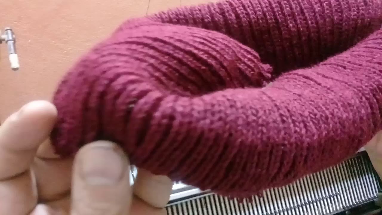 طريقة عمل الياقة الرجالي والحريمي والمردات في الدرس السابع عشر من تعليم التريكو على المكينة باساب